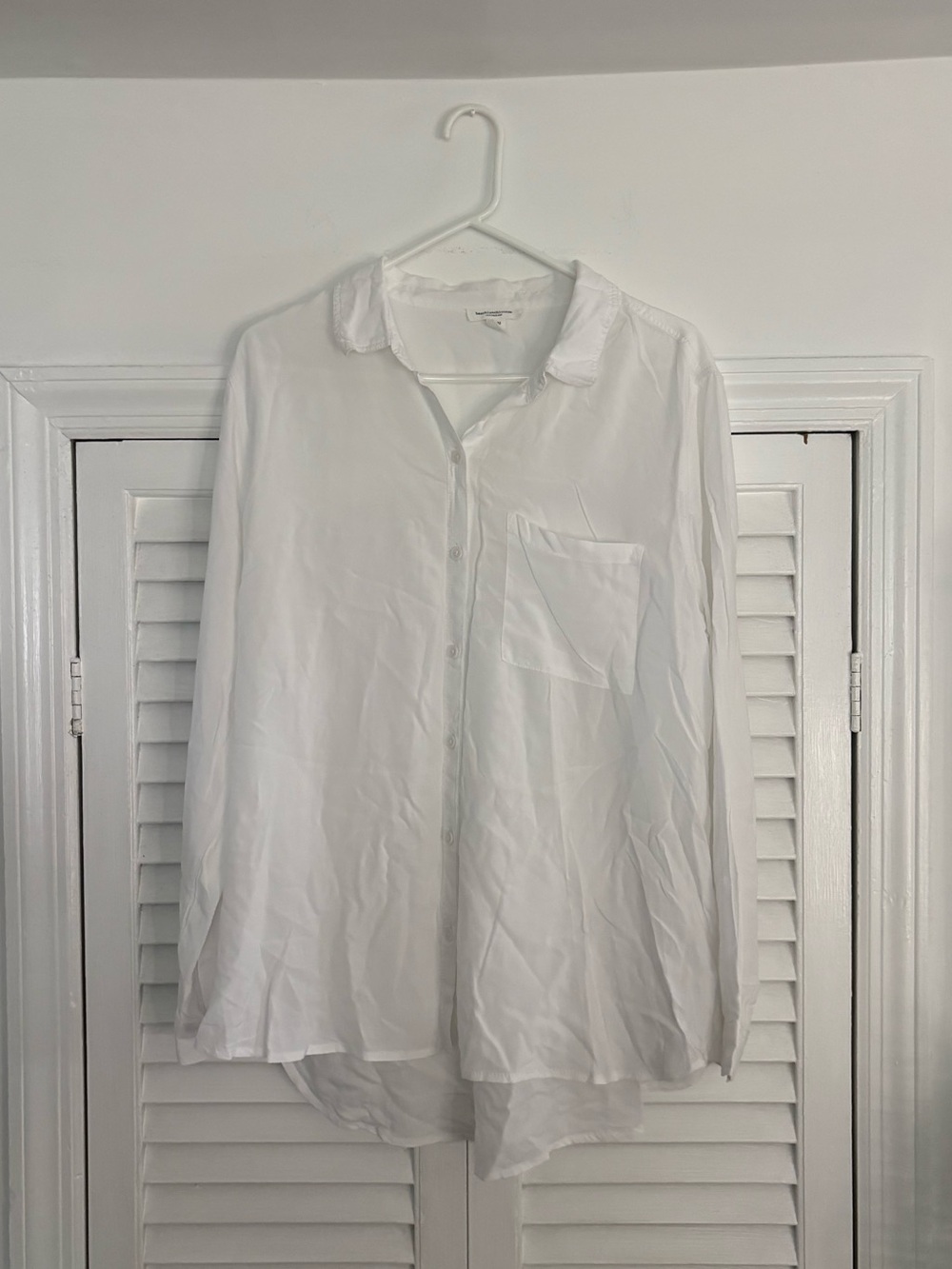 Women's White Button-Down Shirt - Lightweight Everyday Shirt
